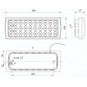 Аварийная подсветка ДПА 2105 4ч универсальный IP65