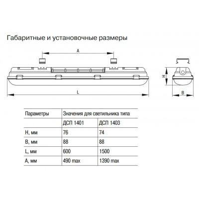 Светильник ДСП 1401 40Вт IP65 серебристый Светильник ДСП 1401 40Вт IP65 серебристый