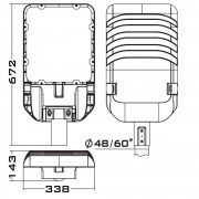 Уличный светильник LuxWay-M 120Вт CRI80 5000K КСС:WL2