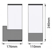SMART BT MODERN LANTERN WALL RGB W 4X1 LEDV