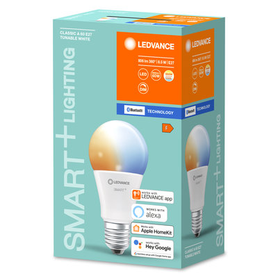 Светодиодная лампа Smart+BT Classic Tunable White 60 9W/2700-6500K E27 Светодиодная лампа Smart+BT Classic Tunable White 60 9W/2700-6500K E27