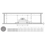 DL COMFORT DN155 18W/3CCT 60DEG WT