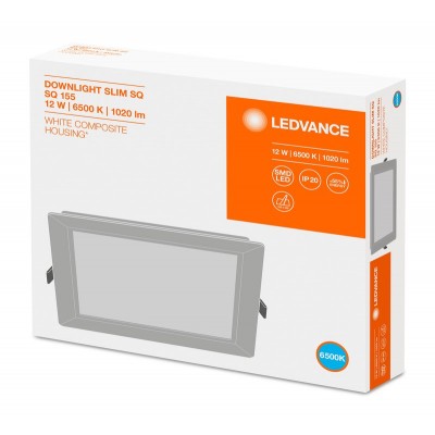 Даунлайт DL Slim SQUARE 155 12W 6500K WT Даунлайт DL Slim SQUARE 155 12W 6500K WT
