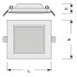 Даунлайт DL Slim SQUARE 210 18W 4000K WT Даунлайт DL Slim SQUARE 210 18W 4000K WT