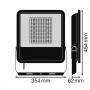 Прожектор FL AREA 145W/830 Asym 48x92 BK