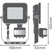 Прожектор FL COMP SEN V 10W 830 SYM 100 BK