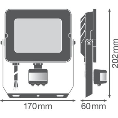 Прожектор FL COMP SEN V 50W 840 SYM 100 BK Прожектор FL COMP SEN V 50W 840 SYM 100 BK