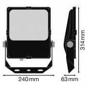 Прожектор FL PRF Asym 45x140 50W 3000K BK