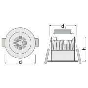SP LED DK FIX 7W/3000K 230V IP44 LEDV