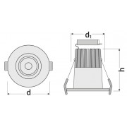 SP LED FP FIX 7W/3000K 230V IP65 LEDV