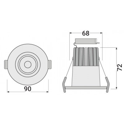 Светодиодный спот SP LED FP FIX 7W/3000K 230V IP65 LEDV Светодиодный спот SP LED FP FIX 7W/3000K 230V IP65 LEDV