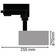TRACK SP BR D7525W/2500K NFL WT LEDV